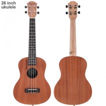 우쿨렐레 26 인치 18 프렛 테너 우쿨렐레 어쿠스틱 기타 Sapele Wood Ukelele 하와이 4 String Guitar Music instrument|Ukulele|, 단일, 1개, CHINA