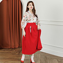 생활한복에 생활한복을 더한 덧치마 스커트 빅사이즈 허리치마 퓨전 명절 의상