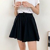 잘빠진 편안한 4부 린넨 치마바지 반바지 빅사이즈 3COLORS