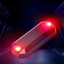 태양열 LED경고등 미니사이즈 자동차 오토바이 자전거, 레드, 1개