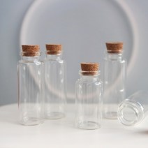 코르크 마개 미니 유리병 [2size 밀봉 코르크병 마개병 작은 유리 공병 드라이플라워 콜크 용기], 8cm