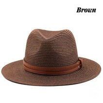 스포츠모자 최신 남성과 여성의 밥 리카드 버킷 태양 모자 리본 밀짚 여름 파나마 야외 파티 피크닉 양산 분지, [08] Belt Jazz Cap Brown