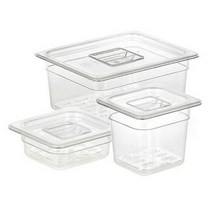 밧드 반찬통 냉장고 보관 용기 샐러드통 1/3 깊이 4in, 깊이4in노치뚜껑