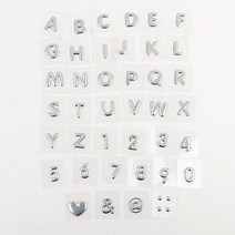 숫자스티커 꾸미기 이니셜문자 스티커 영어스펠링 1P, 쿠팡 앤드