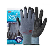 3M 슈퍼그립 윈터 겨울 기모 코팅작업장갑, L, 30개