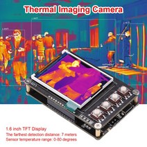 전자MLX90640 2.8 인치 TFT 스크린 LCD 디스플레이 디지털 적외선 열 화상 카메라 온도 센서 감지 도구 IR, 02 AMG8833 no Battery