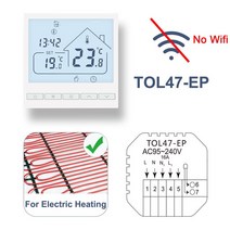 전기/가스 보일러/물 바닥/적외선 난방 컨트롤러 용 따뜻한 바닥 온도 조절기 Wifi Tuya 스마트 홈, 04 TOL47-EP