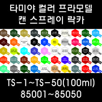 타미야 컬러 프라모델 캔 스프레이 락카 TS-1~TS-50(100ml) 85001~85050, 85038 TS-38 건 메탈