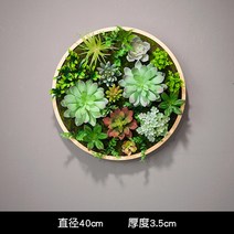 행인플렌트 행잉플랜트 조화 다육이잎꽂이 다육용월 벽 아트 인테리어, 색상 분류: 회색 직경 40cm-A