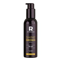 BYROKKO Shine Brown 태닝 액셀러레이터 오일 (150 ml) 선베드야외 햇빛을 XXL 탠 천연 성분으로 효과를 얻을 코코넛오일 월넛 헤이즐넛