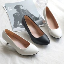 여자 면접 흰색 정장 웨딩 승무원 유니폼 베이직 구두 착한구두 5CM
