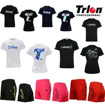 트라이온 스포츠 배드민턴 남성 여성 플라워 티셔츠 3부 4부 반바지