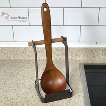 하우홈즈 국자거치대 냄비뚜껑받침대 국자받침대 조리기구 거치대 다크브라운