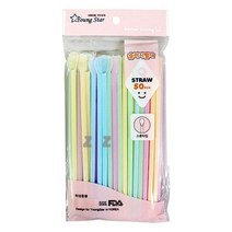플라스틱 빨대 일회용 빨대 슬러시 주스 스트로우 50p, 1, 1