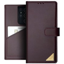 우리미라클 천연소가죽 베이직 소가죽 지갑 백포켓 다이어리 케이스 갤럭시 S21플러스 (SM-G996N) 전용 다양하고 튼튼한 수납공간 핸드폰 케이스