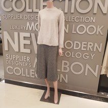 BCBG 버드 홈스펀 체크 패턴 울혼방 플레어 스커트 B2D9S202_97