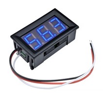 차량용 슈퍼 캐패시터 캐퍼시터 전압안정기 디지털 전압계 DC 4.5V 30V 전압 패널 미터 레드/블루/그린 6V 12V 전기 자동차 바이크 오토바이 자동차용, [01] Red, 1개