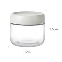 온도조절 분유포트 일본 280ml 유리 밀폐 용기 식품 저장 탱크 우유 분말 냄비 곡물 주방 보관, [01] Transparent 280ml, [01] 2pcs