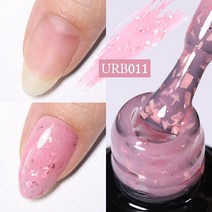젤네일 디자인 겨울젤네일 네일아트 매니큐어 페디큐어 UR SUGAR-밀키 젤리 화이트 핑크 퀵 익스텐션 젤 셀, 한개옵션1, 24 Rubber Base Gel