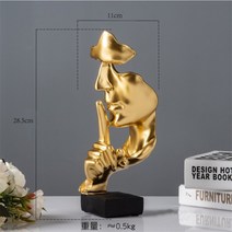 ts 조각상 조형물 장식품 인테리어 오브제 석고 도자기인형 얼굴 모형 인테리어 아트 오브제 장식품 골드