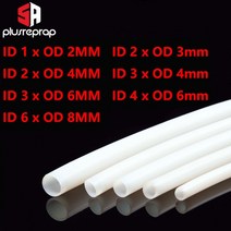 1meter 1mm 2mm 3mm 4mm 6mm 8mm ptfe 튜브 3d 프린터 부품 파이프 bowden j-head, ID2mm 외경4mm, 검은 색