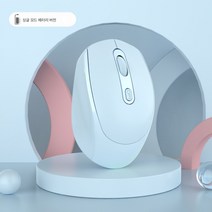 DFMEI 무선 마우스 충전 듀얼 모드 블루투스 5.1+2.4G, 2.4G 배터리-블루