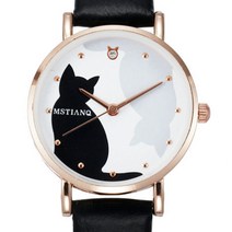 야옹이 여자 패션 손목시계