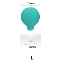 바디 컵 진공 부항기 얼굴 피부 탄력 복원 리프팅 페이셜 노화 지연 마사지 도구, Green-3 2개