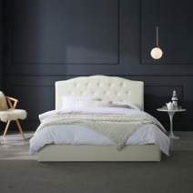 [천삼백케이] [리코디자인] 프레소 Q 침대프레임+포켓라텍스 매트리스, 아이보리