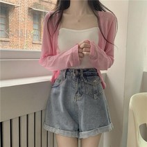 데일리 니트 가디건 소향풍 선크림 여름용 아우터 탑