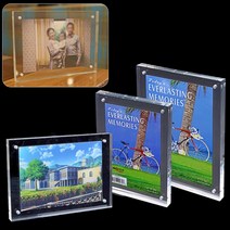 아크릴자석액자 작은 플라스틱 스탠딩 미니 액자 미니아크릴액자 포토테이블액자, (5R)