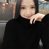 메리노울 니트 울니트 스웨터 여성 터틀넥 캐시미어 풀오버 스