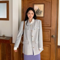 트위드자켓 CHIC 프렌치 보이핏 볼륨 겨울 가을 부드러운 간지나는 캐쥬얼 감각 와이드 루즈핏 슬림핏 2654999984