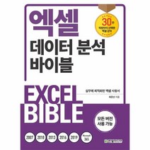 이노플리아 엑셀 데이터 분석 바이블 실무에최적화된엑셀사용서 모든버전사용가능, One color | One Size, 9791162244258