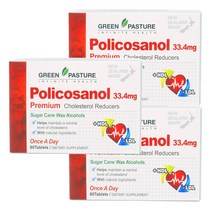 그린패스쳐(Green Pasture) 그린 패스쳐 폴리코사놀 33.4mg 60정 X 3개, 180정, 1개