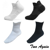 투어게인 스포츠 두꺼운 양말 러닝 런닝 운동 헬스 축구 농구 테니스 배드민턴 등산 마라톤 조깅 싸이클, 화이트(단목)