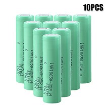 삼성 INR18650 25R 20A 방전 리튬 충전식 배터리 플랫 18650 3.6V 2500mah 1-10 개, [06] 10PCS