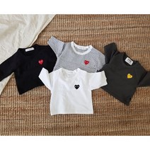 베베 하트티셔츠 봄베이비옷 출산선물 신생아옷