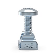 M6 랙 마운트 나사 키트 스퀘어 홀 스크류 와셔 세트 랙 서버 캐비닛 서버 선반 장착 m6x12mm m6x16mm, m6x12 화이트