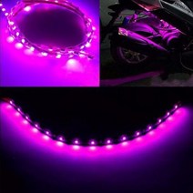 고주파실링기 24Pcs 12V 자동차 LED 유연한 빛 스트립 보라색 자기접착제 슈퍼 밝은 에너지 절약 방수 차량 15, [02] 4Pcs