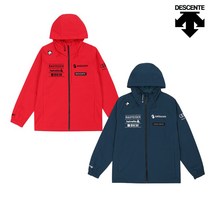 데상트 공용 스위스 스티팀 디자인 모티브 기능성 바람막이(안감 기모_생활방수) SM323SJK91_RD NV