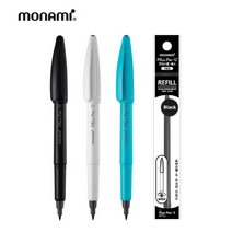 모나미 프러스펜S 수성펜/리필펜심/캘리그라피, 바디-블랙