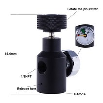 PCP 페인트볼 공기 탱크 레귤레이터 45 psi HPA 밸브 어댑터 8mm 압력 레귤레이터 M18 * P1.5, 01 black, 1개