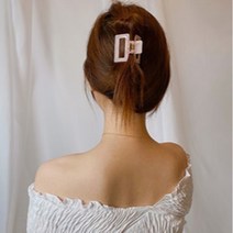 레드덕 헤어 집게 핀 하는 법 셀프 올림머리 8종, 03.심플 컬러 투명 매트 헤어 집게핀 10개 세트