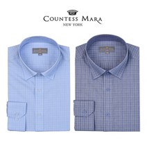 [카운테스마라]사은품 양말증정 모던 클래식 글렌체크 슬림핏셔츠 CDHT1P1161B0 (2종 택1)