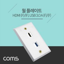 월 플레이트 / HDMI 1Port + USB 3.0 1Port / 알루미늄 WALL PLATE, 1