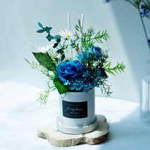 센터피스 디퓨저 개업 승진 축하 선물 돈들어오는 화분 해바라기 블루 장미 실내 방향제, 튤립, 블루장미