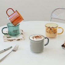 몽드 더블월 내열유리컵 (4colors), 옐로우, 옵션선택:옐로우