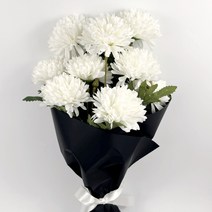 성묘 조화 산소 납골당 고급 꽃다발, 화이트, 1개