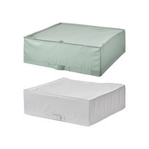 이케아 STUK 스투크 수납박스 중형 55x51x18cm 옷 의류 이불 수납함 보관함 리빙 공간박스, 화이트/그레이_203.095.74